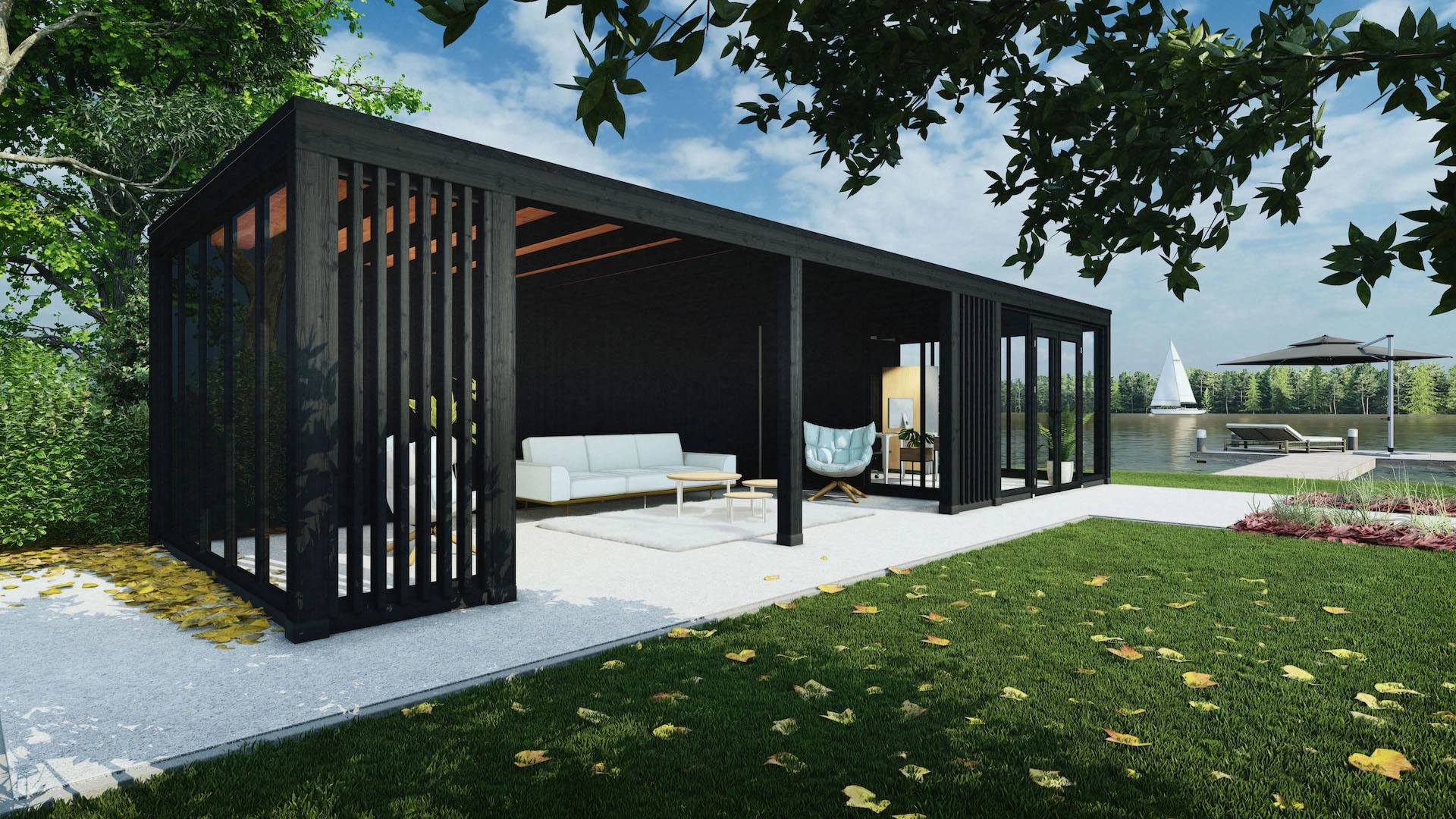 Trendhout Douglas Overkapping Palermo 670 x 300 cm - Afbeelding 4